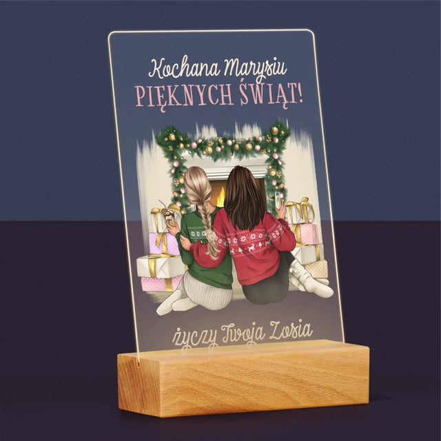 Kreator Postaci: Świąteczne Przyjaciółki - Wydruk Na Szkle Akrylowym