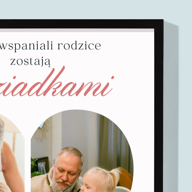 Fotokolaż: Wspaniali Rodzice Zostają Dziadkami - Wydruk Obramowany 30x40