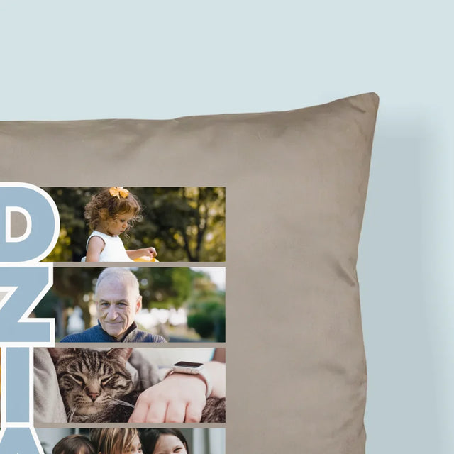 Fotokolaż: Dziadek - Poduszka