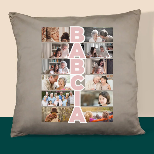 Fotokolaż: Babcia - Poduszka