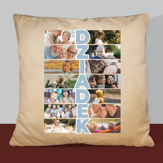 Fotokolaż: Dziadek - Poduszka