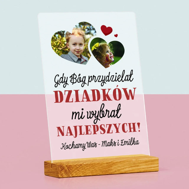 Fotokolaż: Gdy Bóg Przydzielał Dziadków - Wydruk Na Szkle Akrylowym