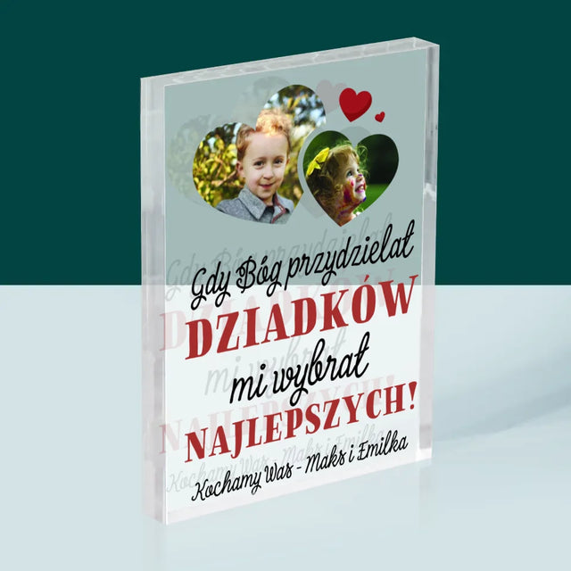 Fotokolaż: Gdy Bóg Przydzielał Dziadków - Blok Akrylowy