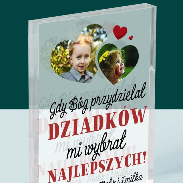 Fotokolaż: Gdy Bóg Przydzielał Dziadków - Blok Akrylowy