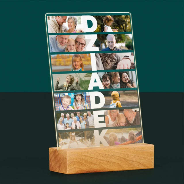 Fotokolaż: Dziadek - Wydruk Na Szkle Akrylowym