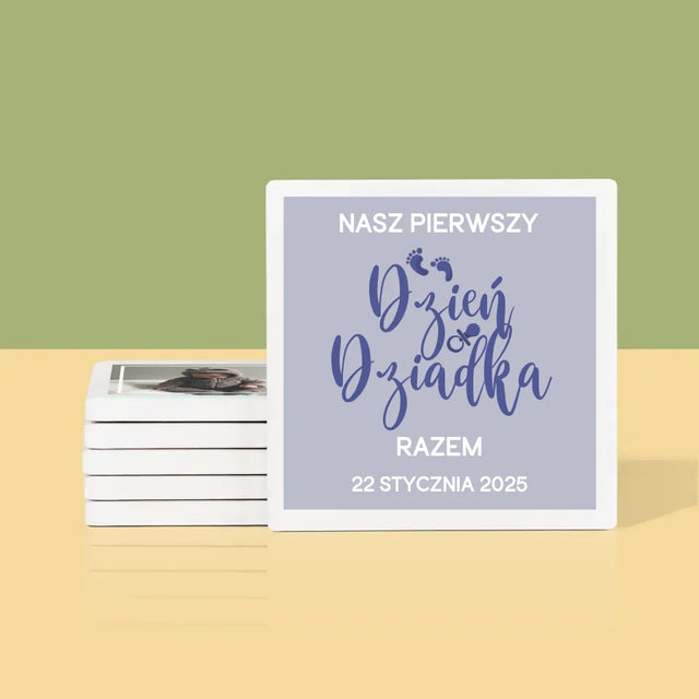 Fotokolaż: Pierwszy Dzień Dziadka - Podkładki Pod Kubki