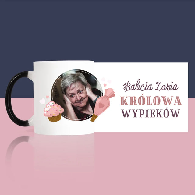 Zdjęcie i Podpis: Królowa Wypieków -  Kubek z Nadrukiem