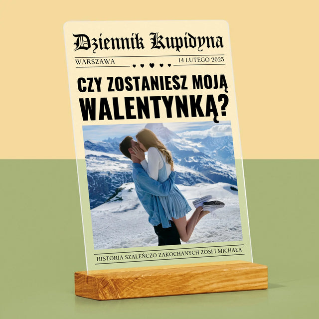 Okładka Magazynu: Walentynkowa Gazeta - Wydruk Na Szkle Akrylowym