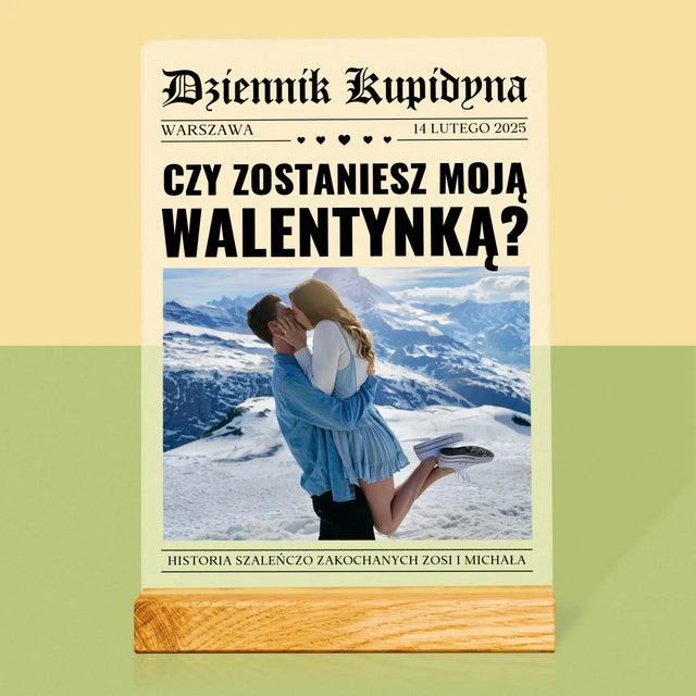 Okładka Magazynu: Walentynkowa Gazeta - Wydruk Na Szkle Akrylowym
