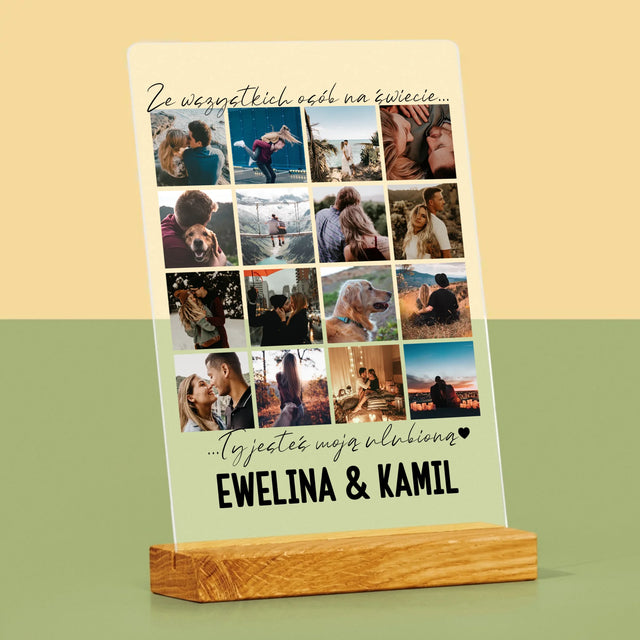 Fotokolaż: Ze Wszystkich Osób Na Świecie - Wydruk Na Szkle Akrylowym