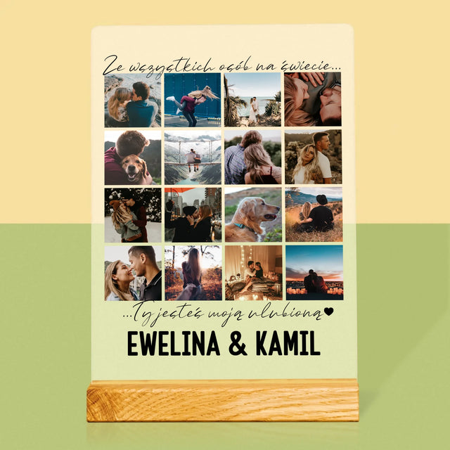 Fotokolaż: Ze Wszystkich Osób Na Świecie - Wydruk Na Szkle Akrylowym