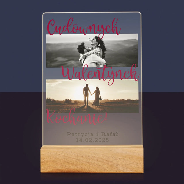 Fotokolaż: Cudownych Walentynek - Wydruk Na Szkle Akrylowym
