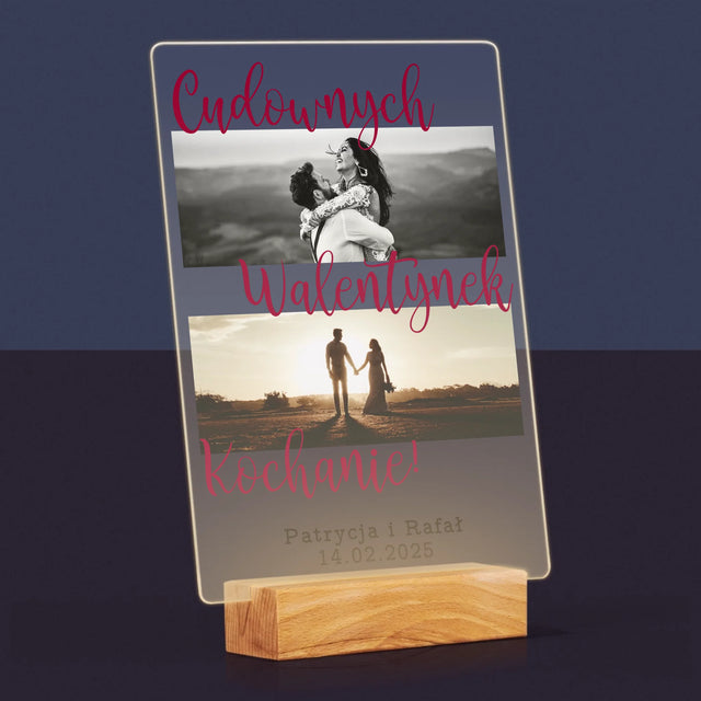 Fotokolaż: Cudownych Walentynek - Wydruk Na Szkle Akrylowym