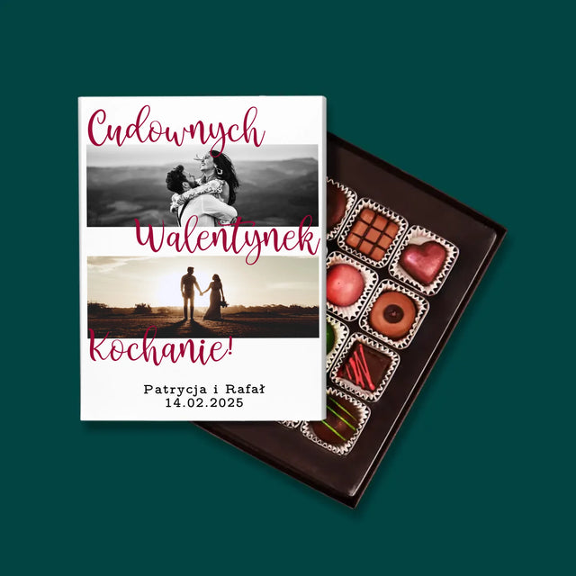 Fotokolaż: Cudownych Walentynek - Personalizowane Praliny