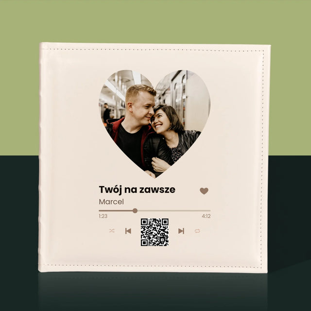 Zdjęcie i Podpis: Nasza Piosenka Serce Kod Qr - Album Na Zdjęcia