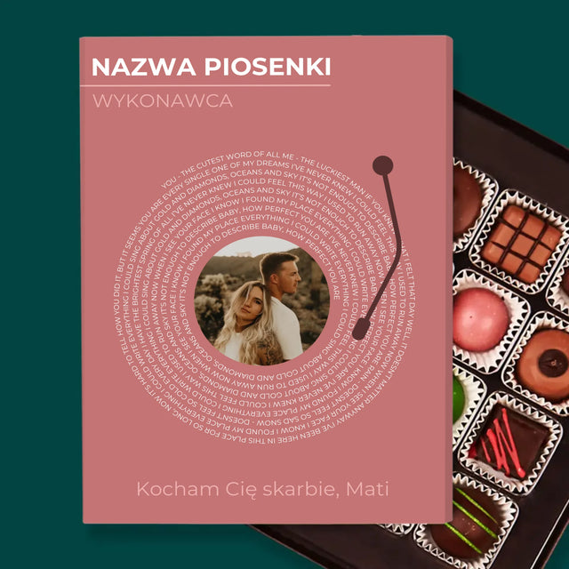 Zdjęcie i Podpis: Nasza Piosenka Płyta Winylowa - Praliny Personalizowane