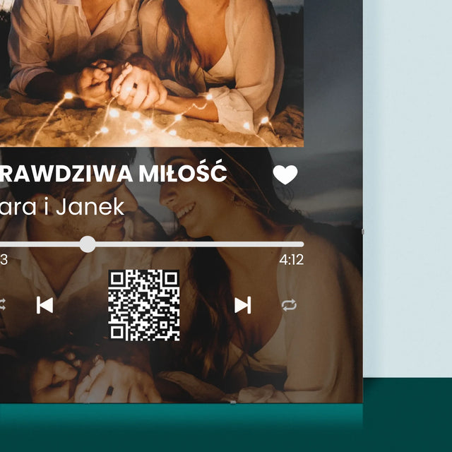 Zdjęcie i Podpis: Spotify z Twoimi Zdjęciami i Kodem Qr - Plakat Personalizowany