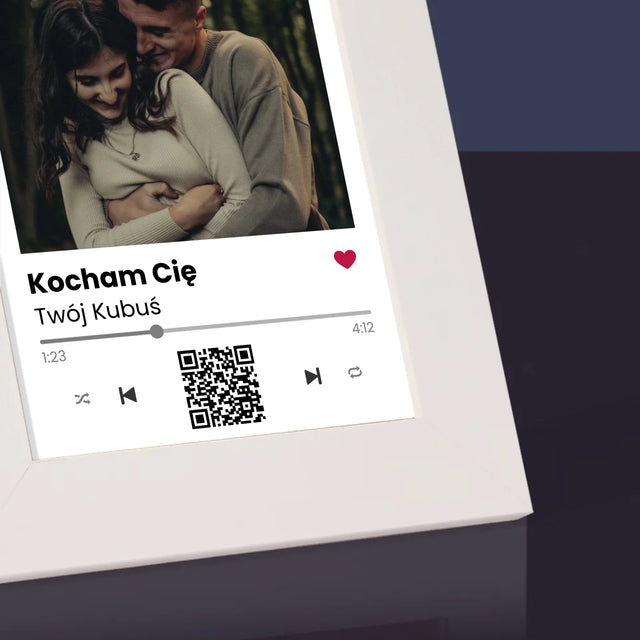 Zdjęcie i Podpis: Spotify Z Kodem Qr - Ramka Na Zdjęcie