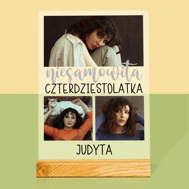 Fotokolaż: Niesamowita Czterdziestolatka - Wydruk Na Szkle Akrylowym