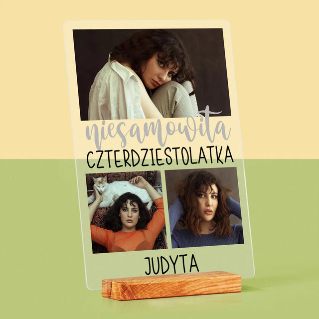 Fotokolaż: Niesamowita Czterdziestolatka - Wydruk Na Szkle Akrylowym