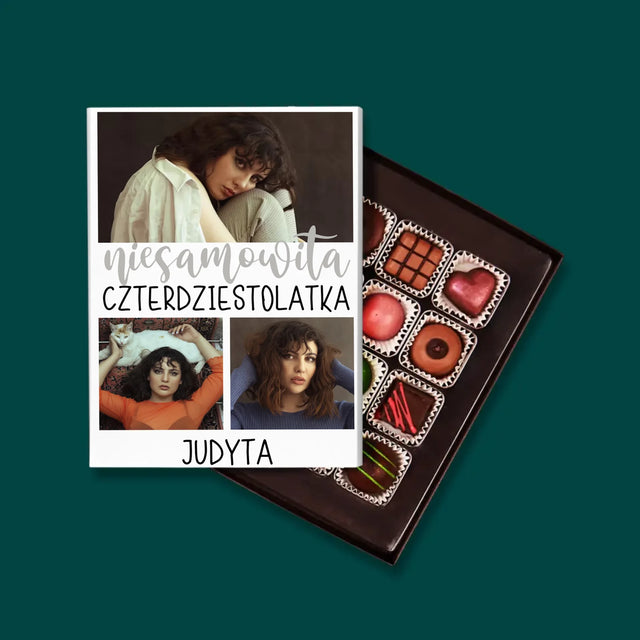 Fotokolaż: Niesamowita Czterdziestolatka - Personalizowane Praliny