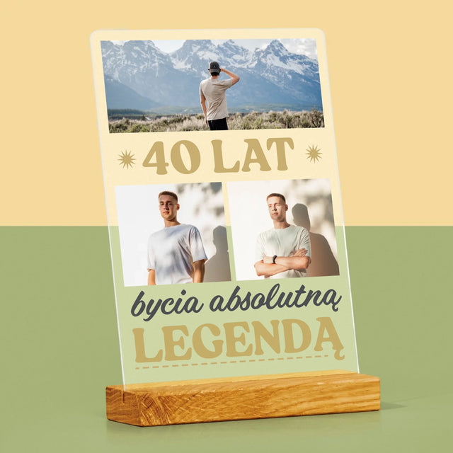 Fotokolaż: 40 Lat Bycia Legendą - Wydruk Na Szkle Akrylowym