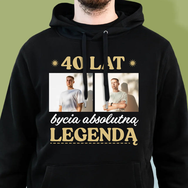 Fotokolaż: 40 Lat Bycia Legendą - Bluza Męska Z Kapturem