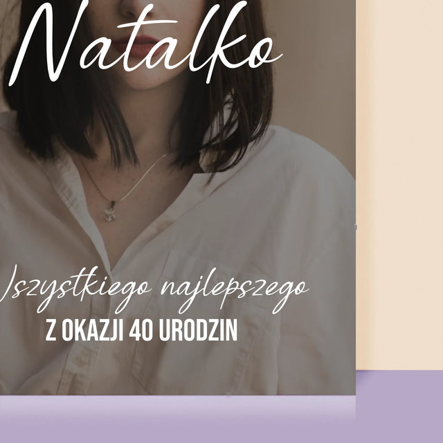 Zdjęcie I Podpis: 40 Urodziny Wszystkiego Najlepszego - Personalizowany Plakat