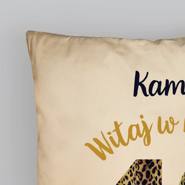 Zdjęcie I Podpis: Witaj W Klubie 40 - Poduszka z Nadrukiem