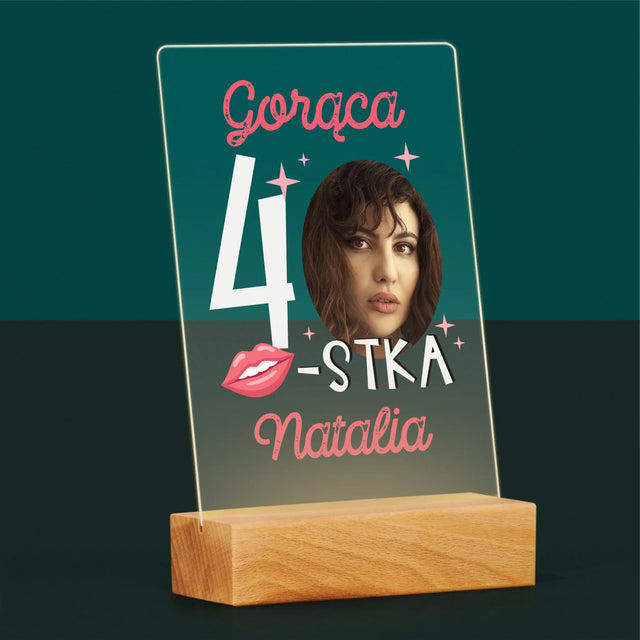 Zdjęcie I Podpis: Gorąca 40-Stka - Wydruk Na Szkle Akrylowym