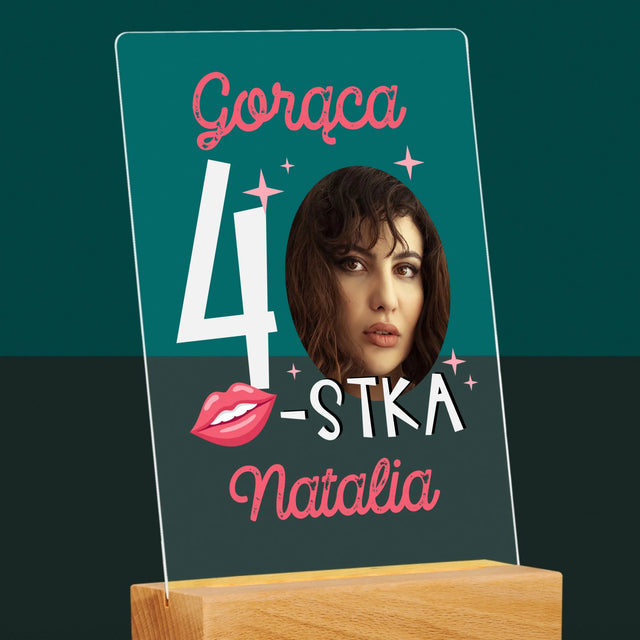 Zdjęcie I Podpis: Gorąca 40-Stka - Wydruk Na Szkle Akrylowym