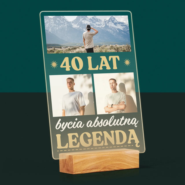 Fotokolaż: 40 Lat Bycia Legendą - Wydruk Na Szkle Akrylowym