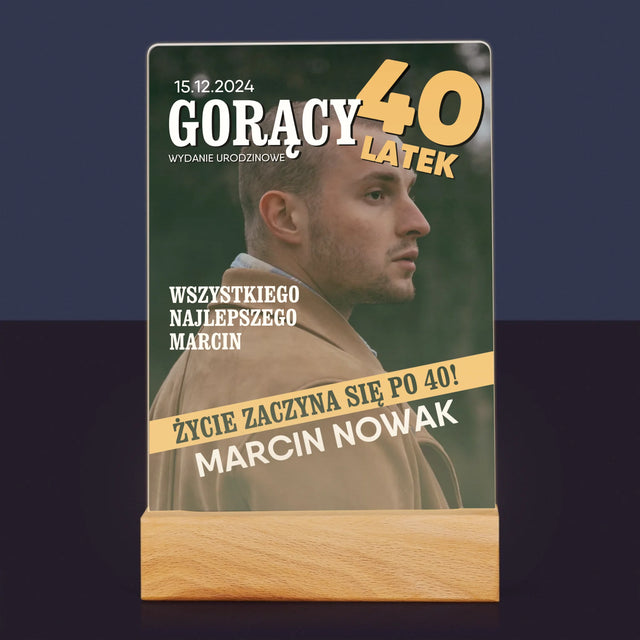 Okładka Magazynu: Gorący 40-Latek - Wydruk Na Szkle Akrylowym