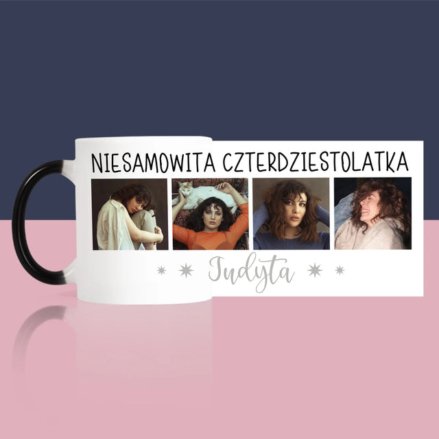 Fotokolaż: Niesamowita Czterdziestolatka - Kubek z Nadrukiem