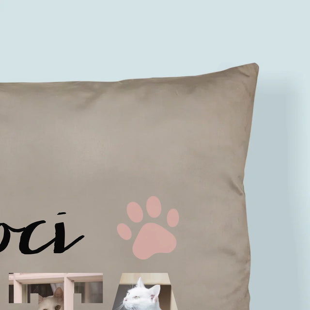 Słowo Ze Zdjęć: Koci Tata  - Poduszka z Nadrukiem