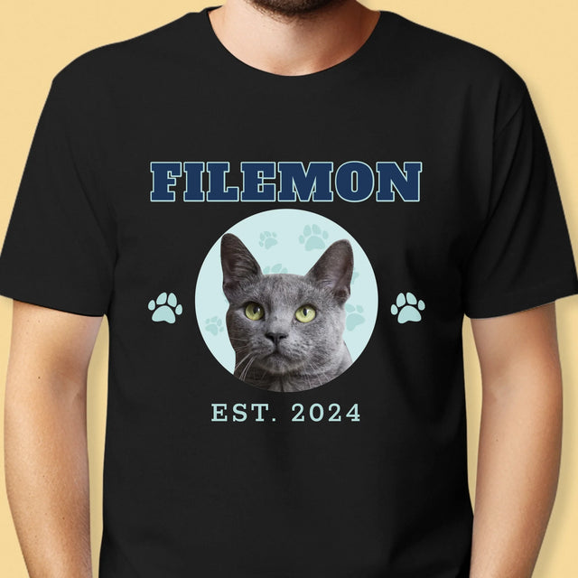 Twoja Postać: Twój Kot Varsity - Koszulka Męska z Nadrukiem