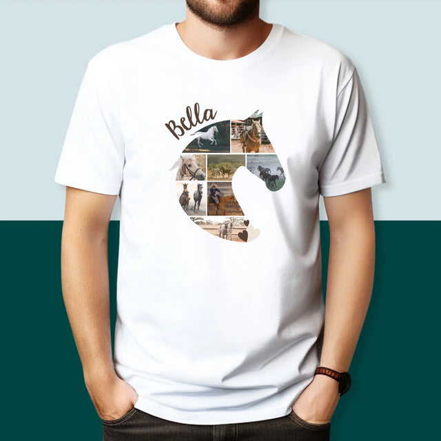 Kształt Ze Zdjęć: Koń - Koszulka Męska z Nadrukiem