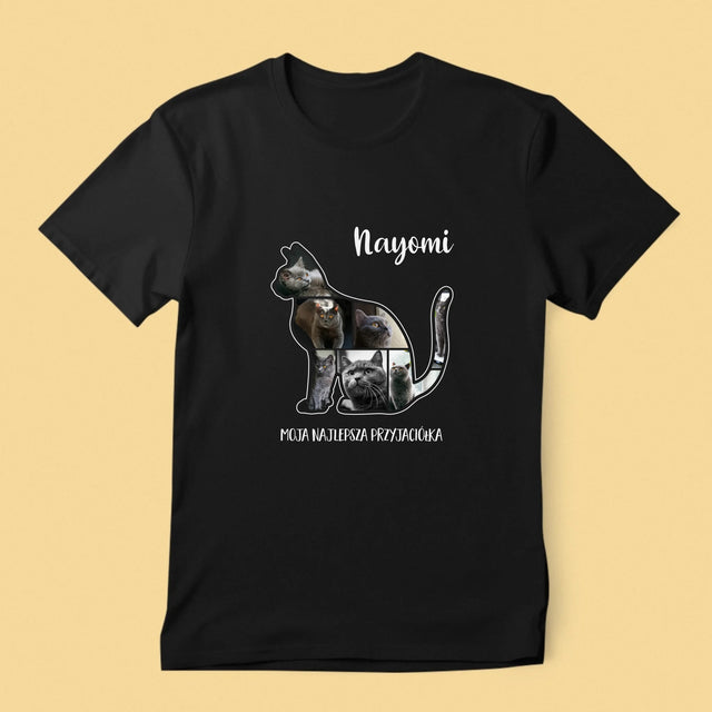 Kształt Ze Zdjęć: Kot Najlepszy Przyjaciel - Koszulka Męska z Nadrukiem