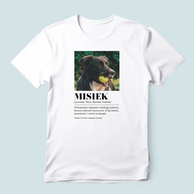 Zdjęcie i Podpis: Pupil Definicja - Koszulka Męska z Nadrukiem