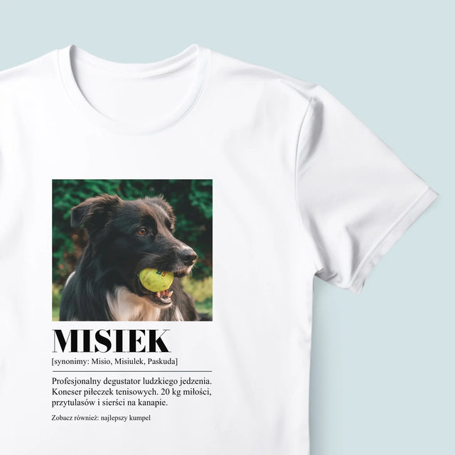 Zdjęcie i Podpis: Pupil Definicja - Koszulka Męska z Nadrukiem