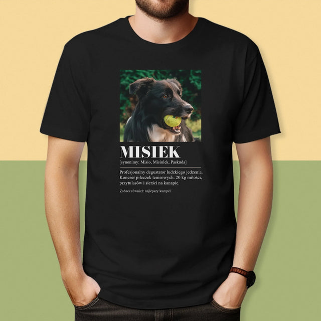 Zdjęcie i Podpis: Pupil Definicja - Koszulka Męska z Nadrukiem