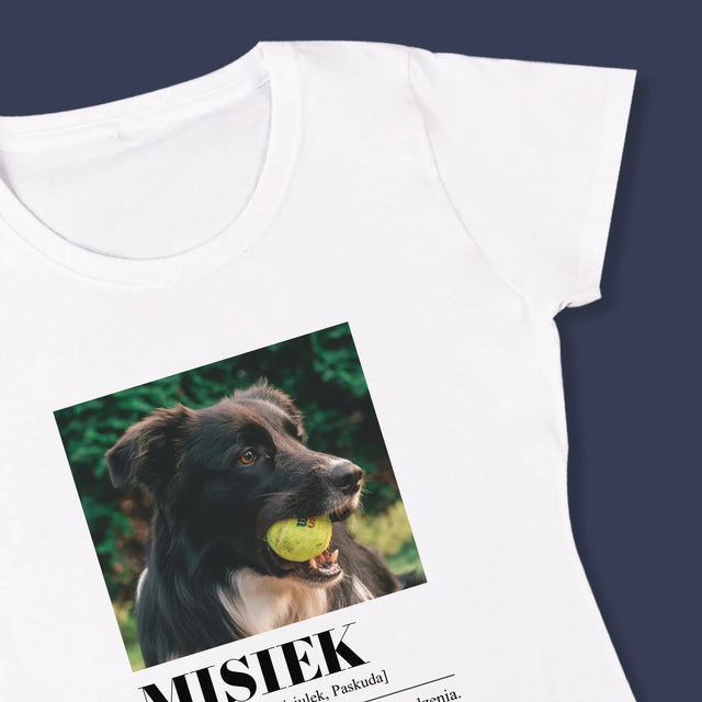 Zdjęcie i Podpis: Pupil Definicja - Koszulka Damska z Nadrukiem