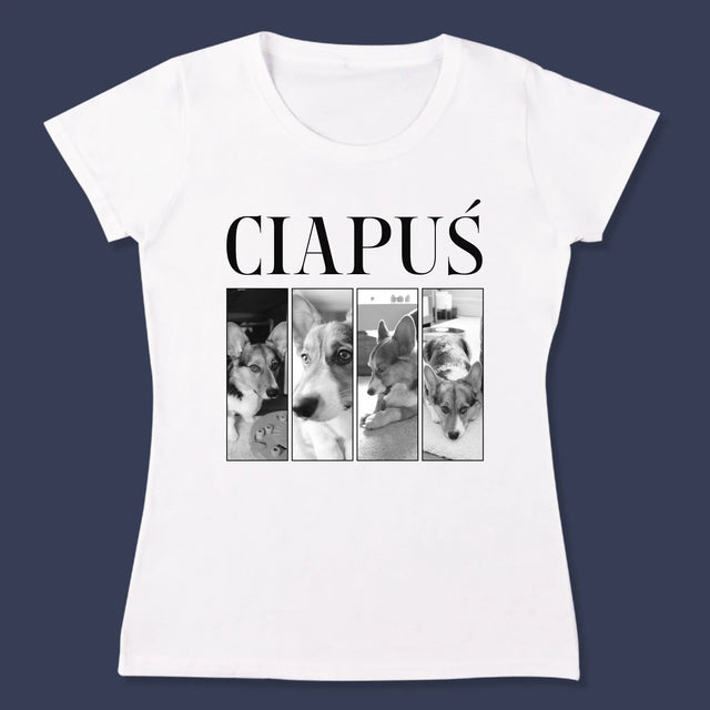 Fotokolaż: Bootleg Klasyczny z Pupilem - Koszulka Damska z Nadrukiem