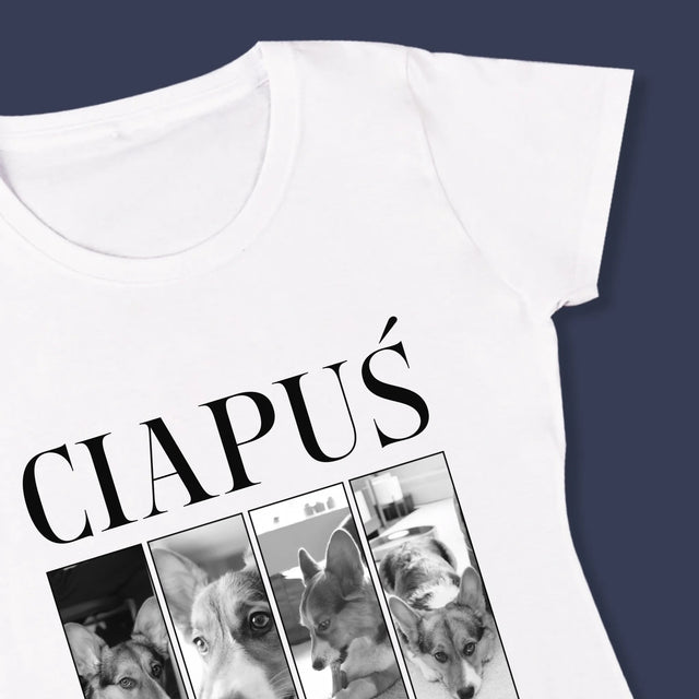 Fotokolaż: Bootleg Klasyczny z Pupilem - Koszulka Damska z Nadrukiem