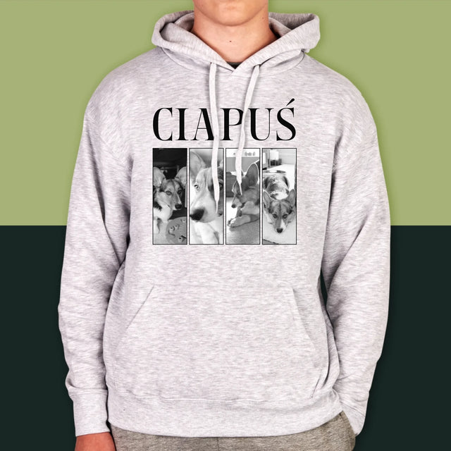 Fotokolaż: Bootleg Klasyczny z Pupilem - Bluza Męska z Kapturem