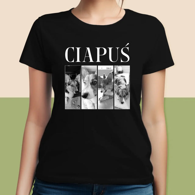 Fotokolaż: Bootleg Klasyczny z Pupilem - Koszulka Damska z Nadrukiem