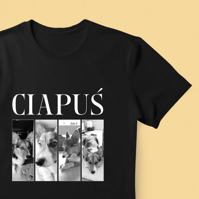 Fotokolaż: Bootleg Klasyczny z Pupilem - Koszulka Męska z Nadrukiem