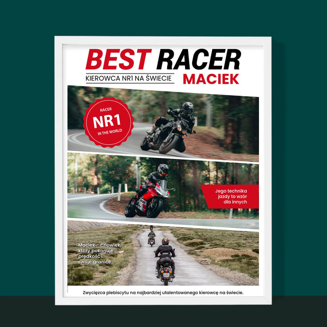 Okładka Magazynu: Best Racer - Wydruk Obramowany