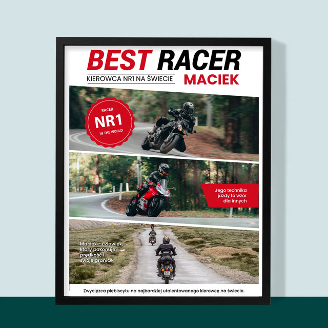 Okładka Magazynu: Best Racer - Wydruk Obramowany