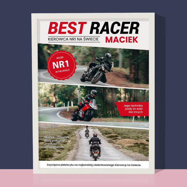 Okładka Magazynu: Best Racer - Wydruk Obramowany